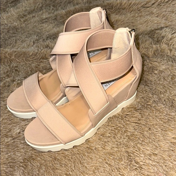 Steven By Steve Madden Strapped Wedge Sandals - Picture 6 of 11